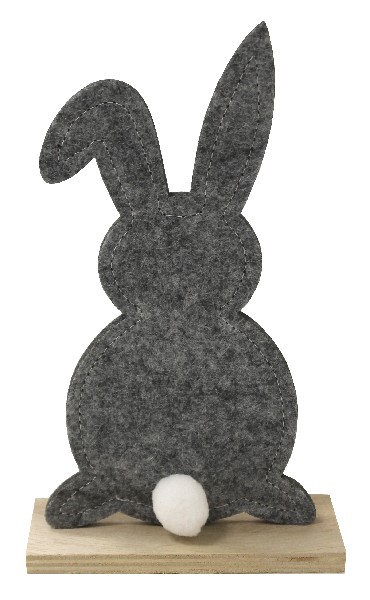 [61801] HASE FILZ GRAU A.HOLZFUSS