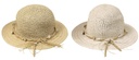 STROHHUT DAMEN W+BEIGE 2F