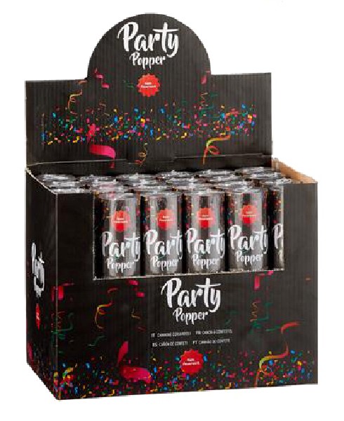 PARTYPOPPER,MET.,20CM,I.D