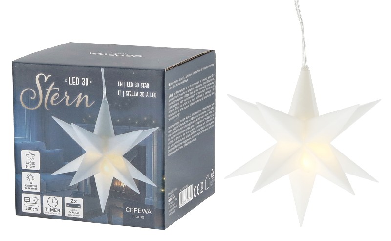 [47786] STERN KUNSTSTOFF 3D LED