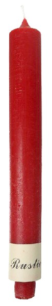 STABKERZE 29CM DUNKELROT