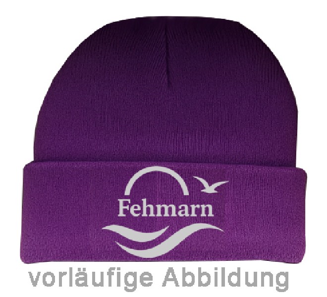 STRICKMÜTZE,FEHMARN,LILA