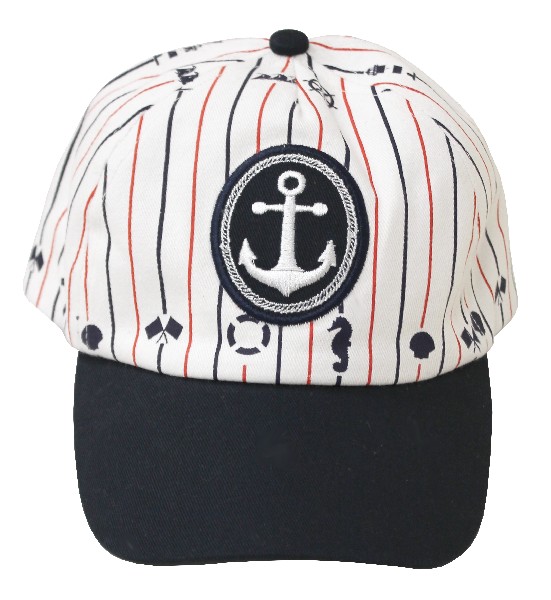 CAP,KI.BLAU/STREIFEN/ANKE