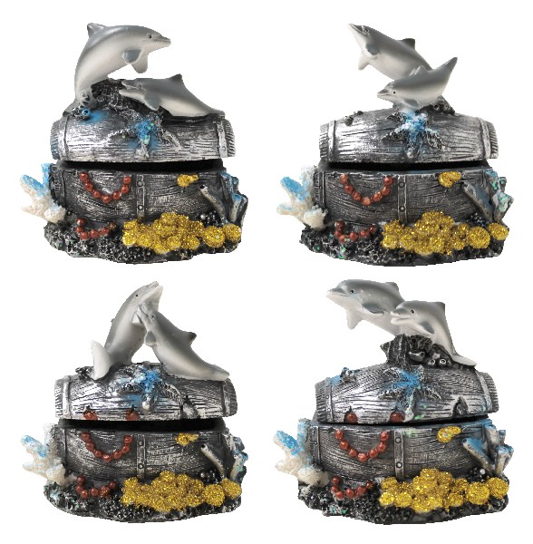 TRUHE,DELFIN,GRAU,7CM4FA.