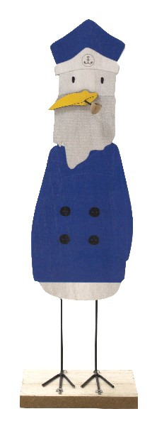 MÖWE,HOLZBASIS,STEH.,27CM