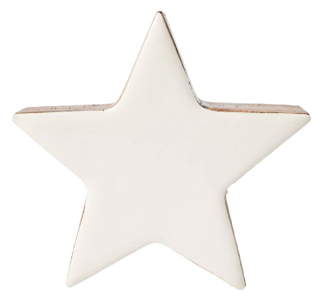[13423] STERN 15CM LACK WEISS