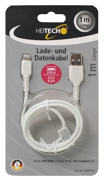 LADEKABEL USB A/8-PIN,SB