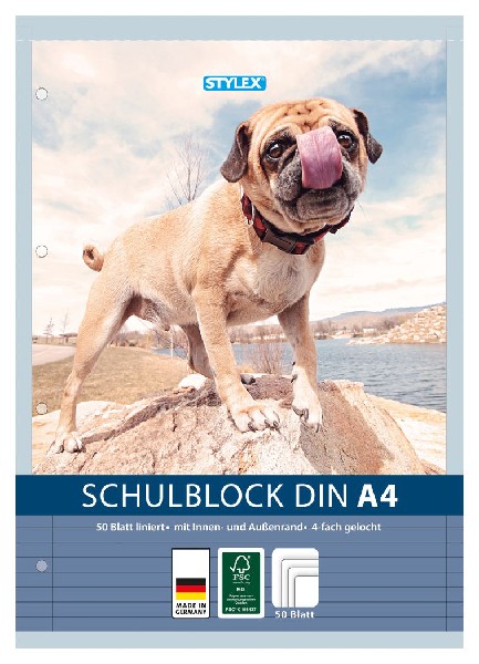 [221235] BLOCK A4/50 BL.GEL. LIN.