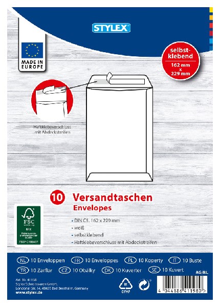 [277366] VERSANDTASCHEN C5/HK 10ER