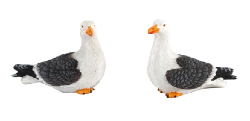 MÖWE,SITZEND,4CM,2FA SORT