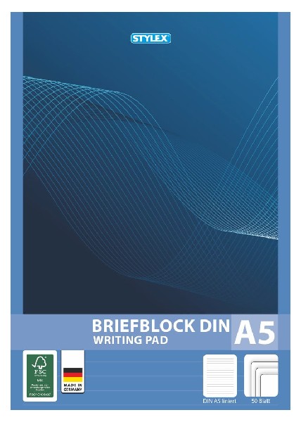 [221025] SCHREIBBLOCK A5/50BL.LIN.