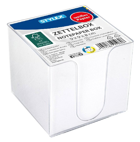 NOTIZBOX,GLASKLAR 9 CM