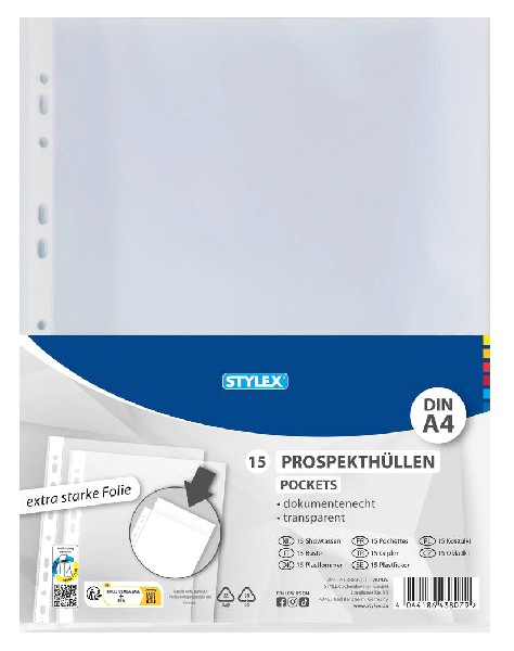 PROSPEKTHUELLEN A4 15ER
