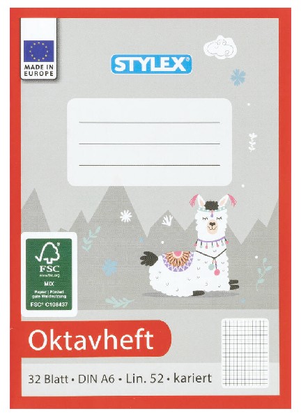 [220056] OKTAVHEFT A6/32BL.KARIERT