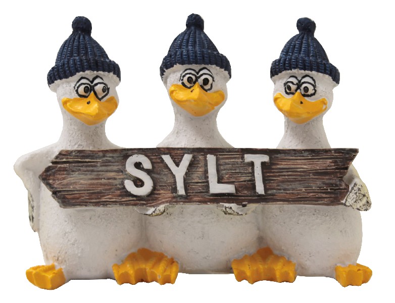 MÖWE(3)SCHILD,9CM, SYLT