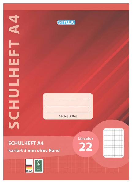 [220822] SCHULHEFT A4 LINEATUR 22