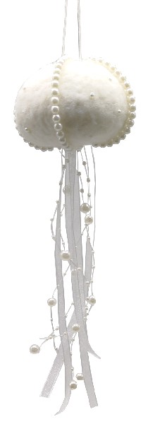 [398185] FILZ QUALLE,WEIß,24X8CM
