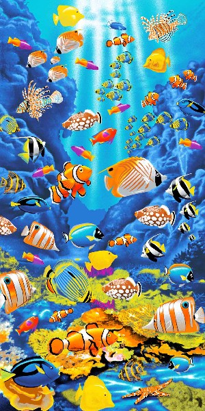 LIEGETUCH 75X150CM FISCHE