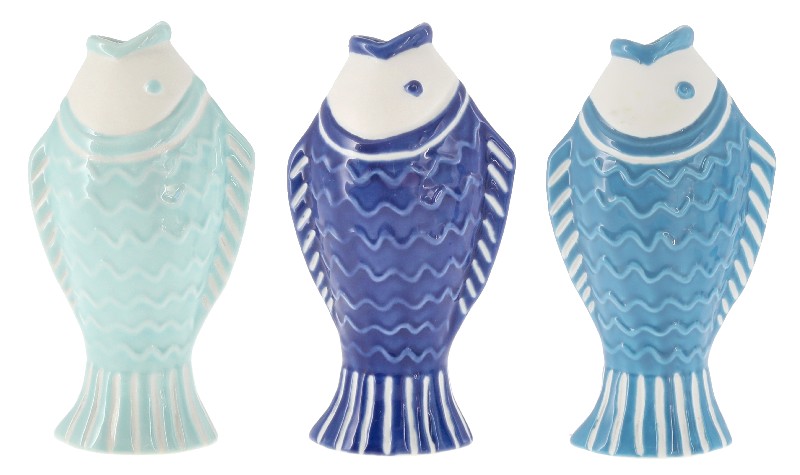 VASE,FISCH,BUNT,15CM,3FA.