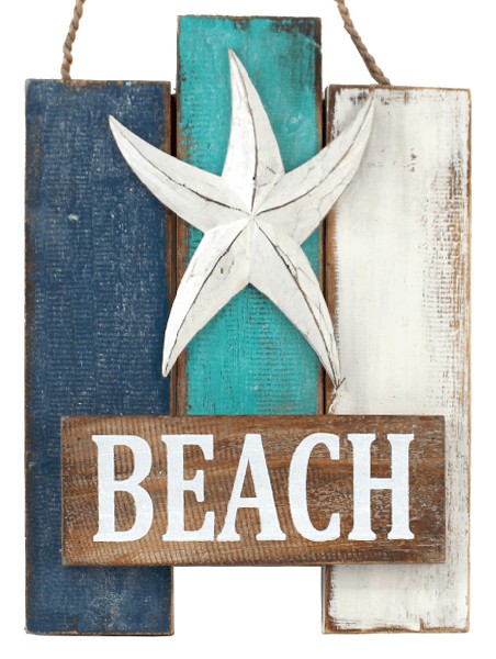 HOLZHÄNGER,BEACH,34X24CM