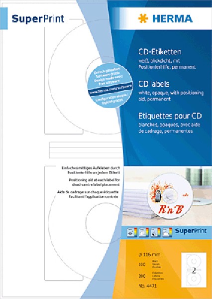 [982605] HERMA SUPERPR.CD-ETIKETT