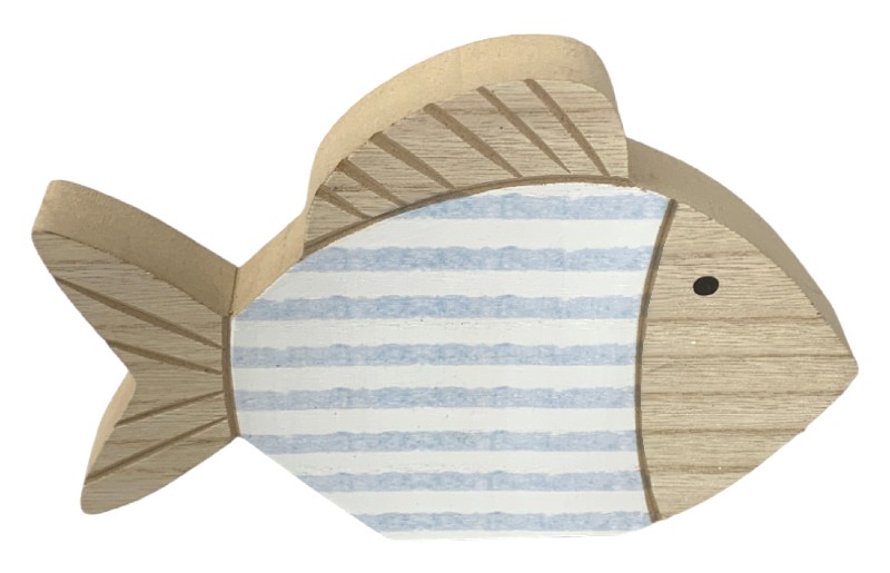 FISCH,HOLZ,STREIFEN,18CM