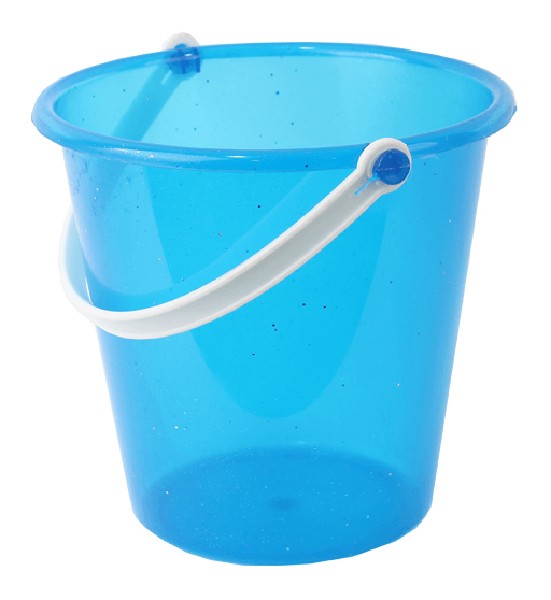 EIMER GLITZER19X18CM,BLAU