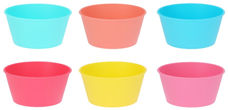 [143083] SCHALEN 6ER 13X8CM BUNT