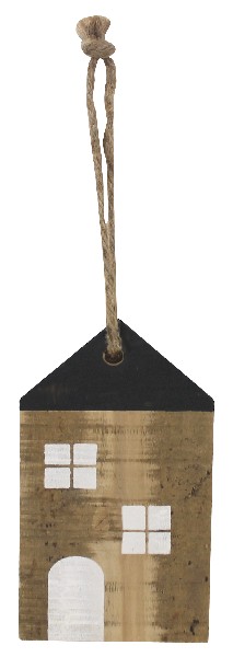 [12040] HOLZBRETT HAUS 18X10CM