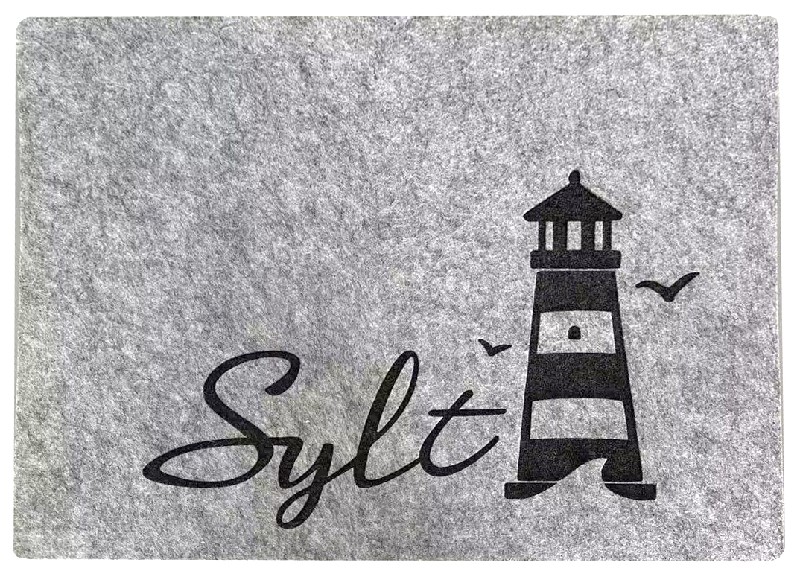 TISCHSET,FILZ,GRAU,SYLT