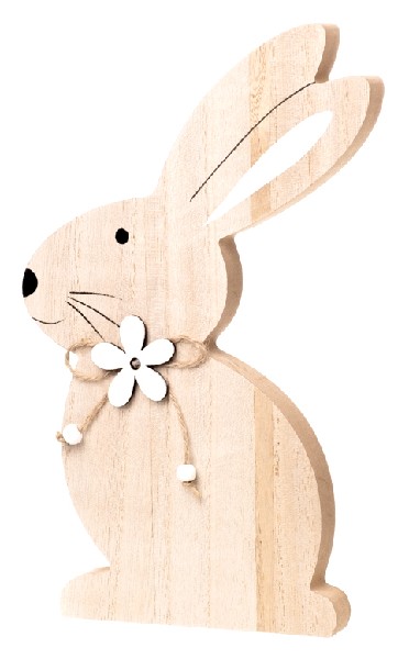 [61392] HASE SITZEND NATUR MDF