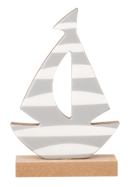 SEGELBOOT,GRAU/WEIß,16,5