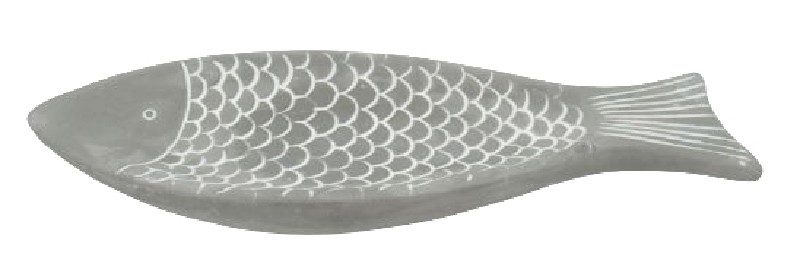 FISCHSCHALE,BETON,25X14CM