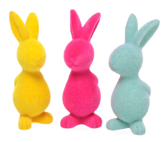 [61405] HASE STEHEND 7CM 3ER SATZ