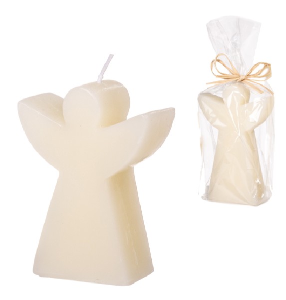 [31501] KERZE "ENGEL" CREME 10CM