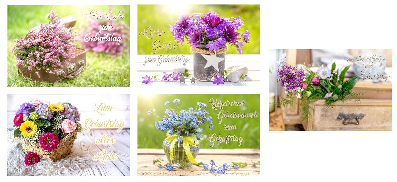 KARTE,GEBURTSTAG BLUMEN