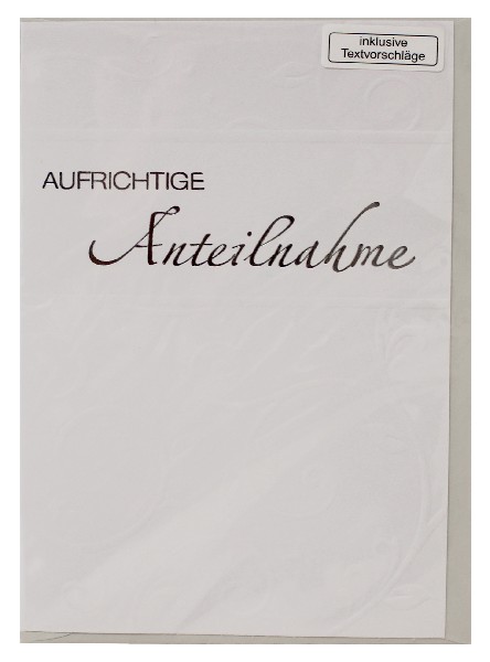 [286143] KARTE, TRAUER SCHRIFT