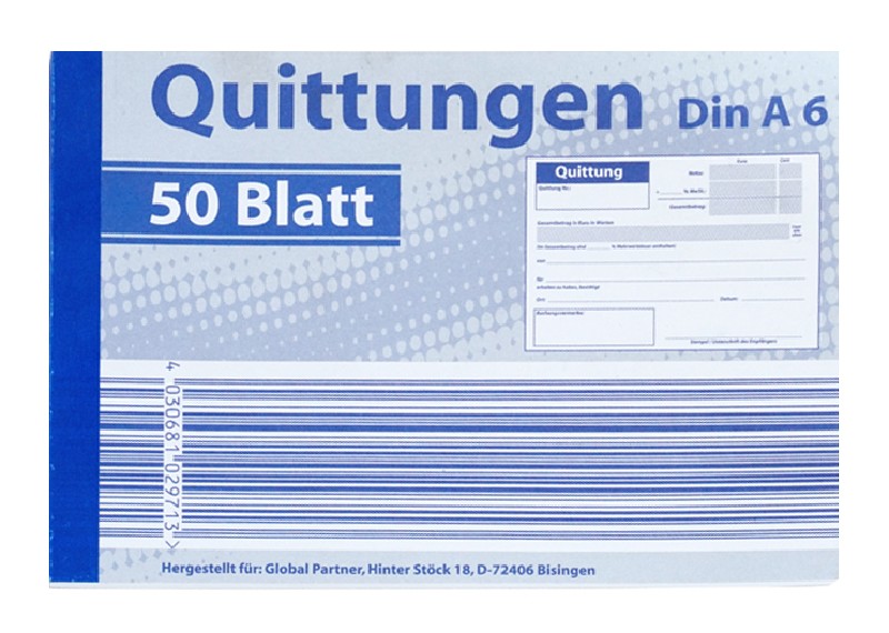 [271146] QUITTUNGEN A6, 50 BLATT