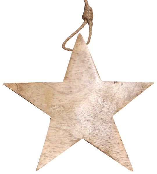 [12027] STERN HOLZ WEISS 20CM