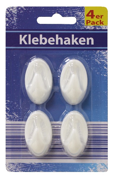 [154926] KLEBEHAKEN WEISS 4ER   SB