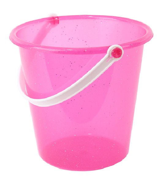 EIMER GLITZER19X18CM,ROSA