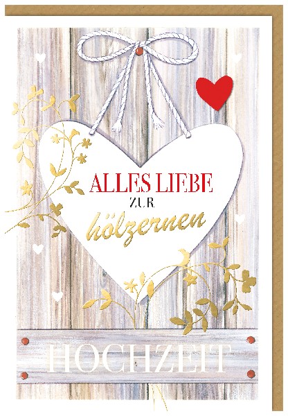 [284225] KARTE, HÖLZERNE HOCHZEIT