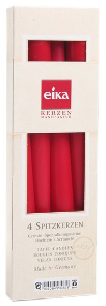 [191305] SPITZKERZEN 25CM 4ER ROT