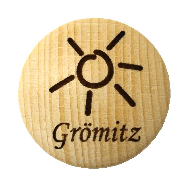 [381012] MAGN.HOLZ,RUND,5CM,GRÖMIT