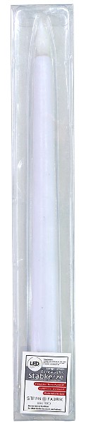 [190205] ECHTWACHSKERZE LED WEISS