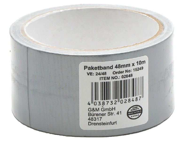 [245177] KLEBEBAND,SILBER,10M/48MM