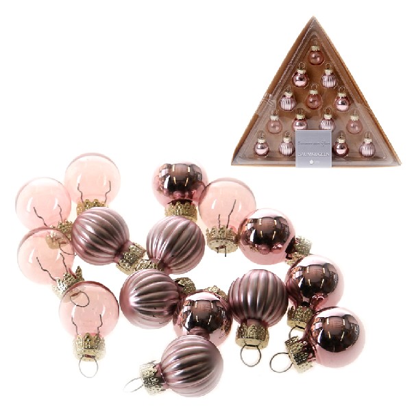 KUGELN GLAS 2CM ROSE