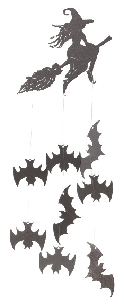 HEXE M.FLEDERMAUS AM SEIL