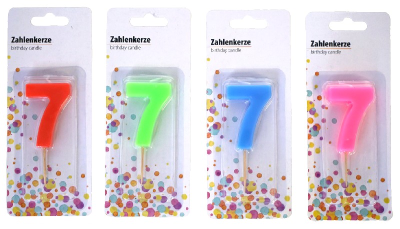 ZIFFERNKERZE "7" 1ER SB