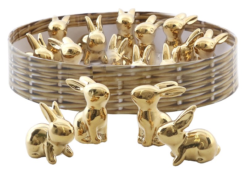 HASE PORZ.GOLD,4X2X3,5CM